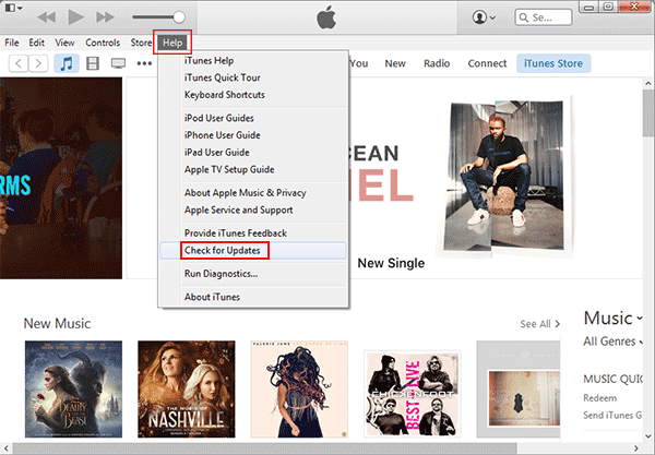 iTunes check for updates